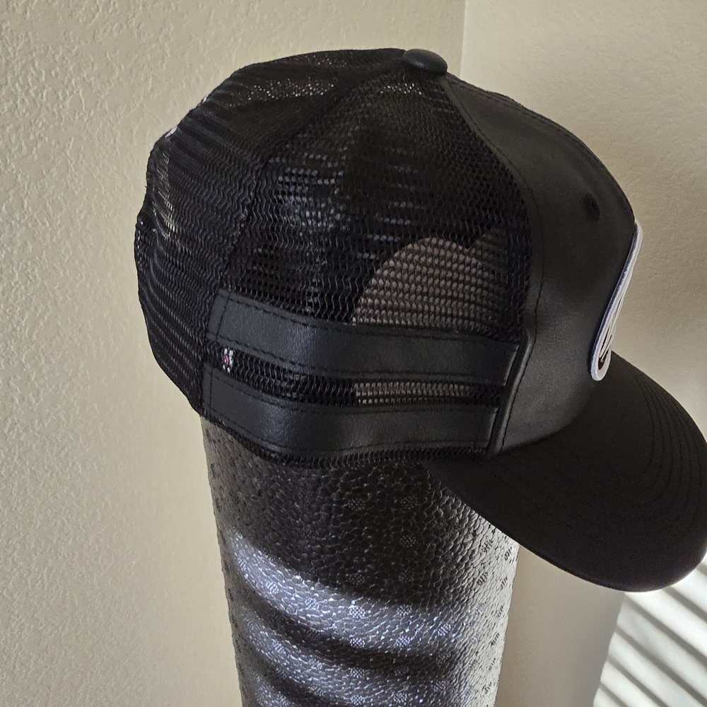 Supreme/Vanson Leather Black Mesh 6-Panel Cap - Picture 6 of 10